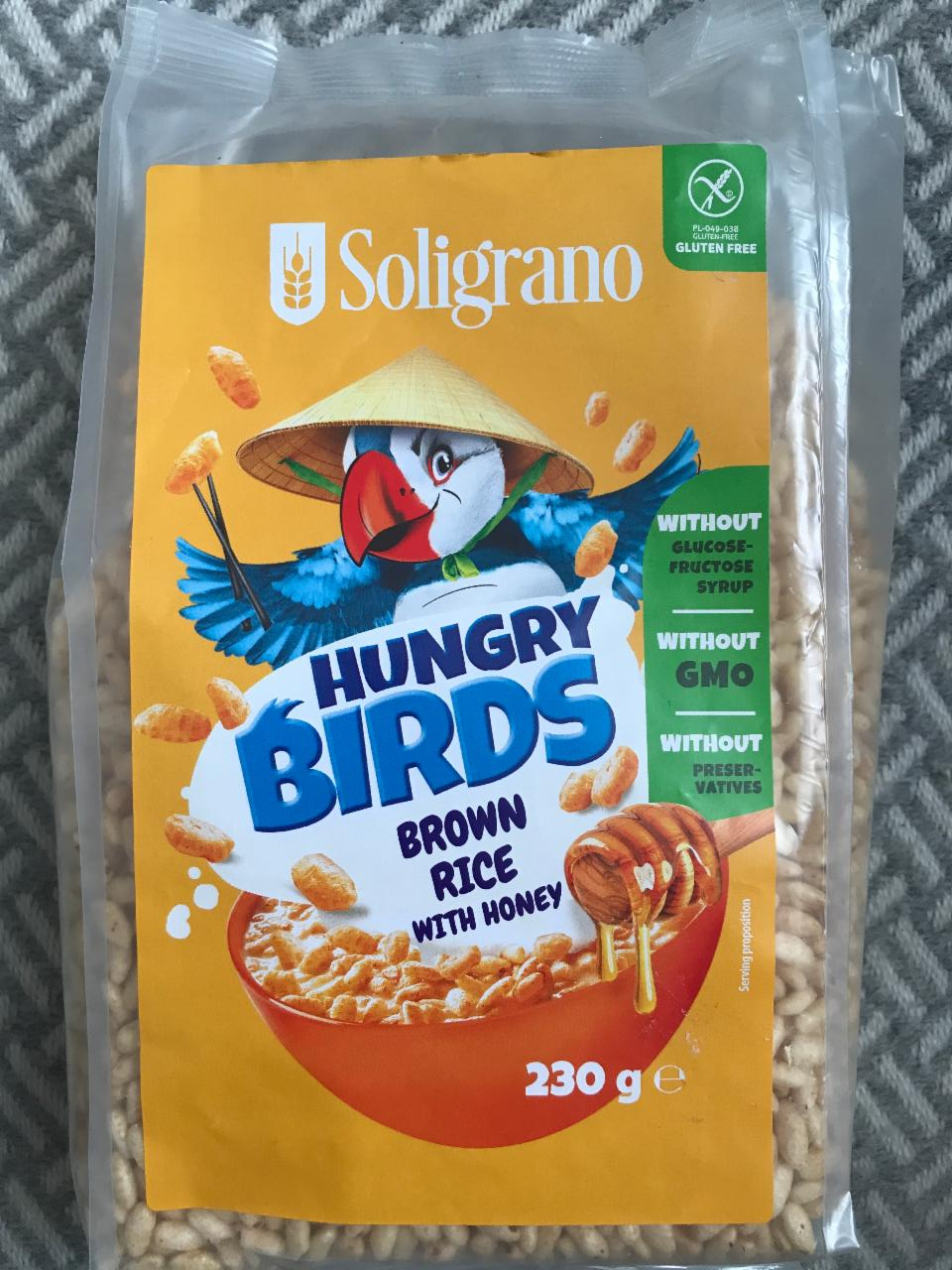 Фото - Хлопья рисовые с медом Hungry Birds Soligrano