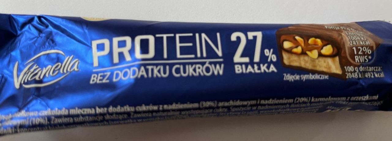 Фото - Батончик протеиновый шоколадный Protein 27% Vitanella