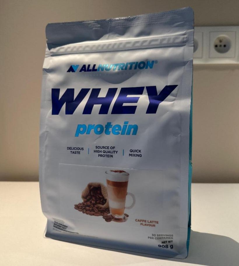 Фото - Протеин со вкусом лате Caffe Latte Whey Protein AllNutrition