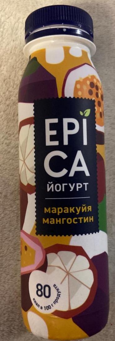 Фото - Питьевой йогурт маракуйя мангостин Epica
