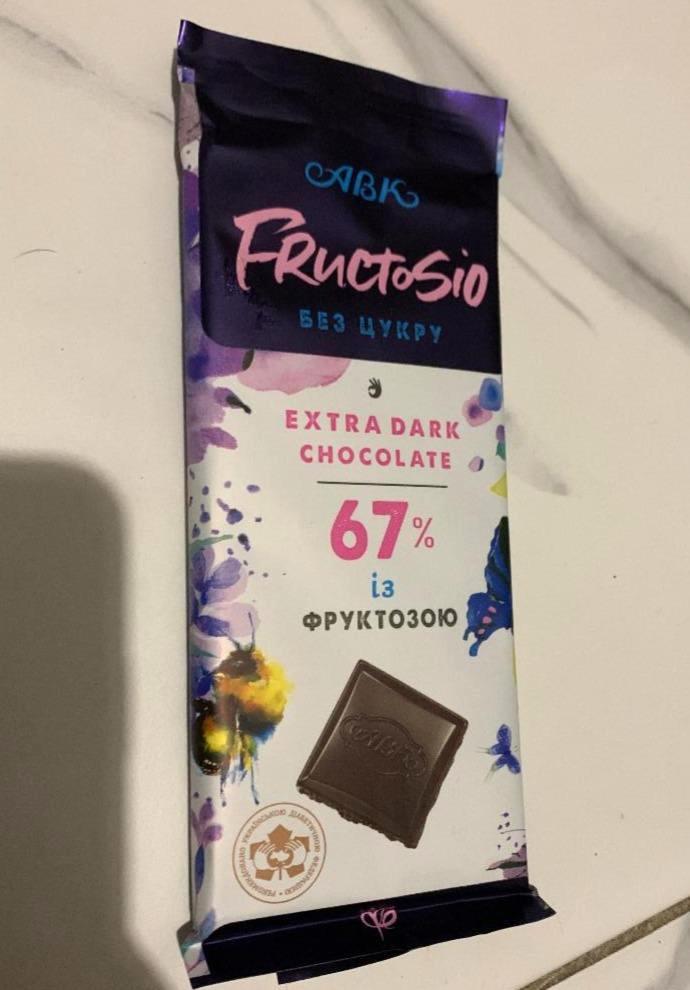Фото - Шоколад с фруктозой черный 67% без сахара АВК