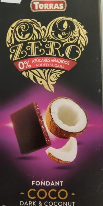 Фото - Шоколад темный с кокосовой стружкой без сахара Dark & ​​Coconut Coco Zero 0% Torras