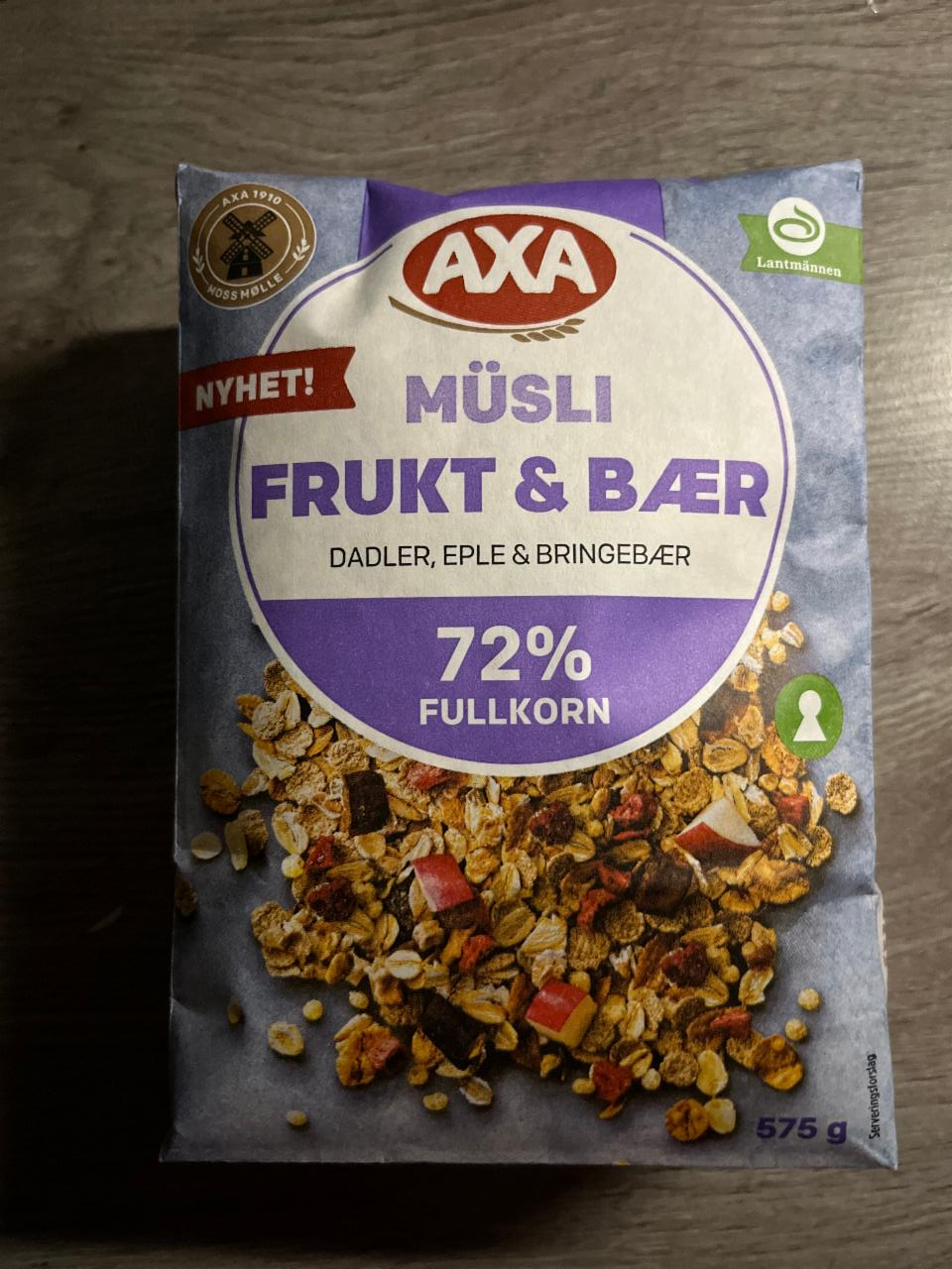 Фото - Мюсли фрукты и ягоды müsli frukt&bær Axa