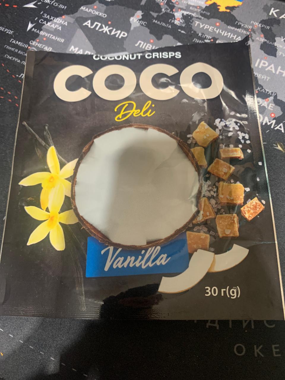 Фото - Кокосовые чипсы с валилью Coco Deli