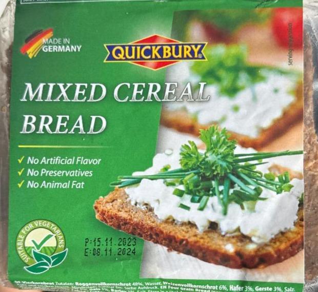 Фото - Хлеб Четырехзлаковый Mixed Cereal Bread Quickbury