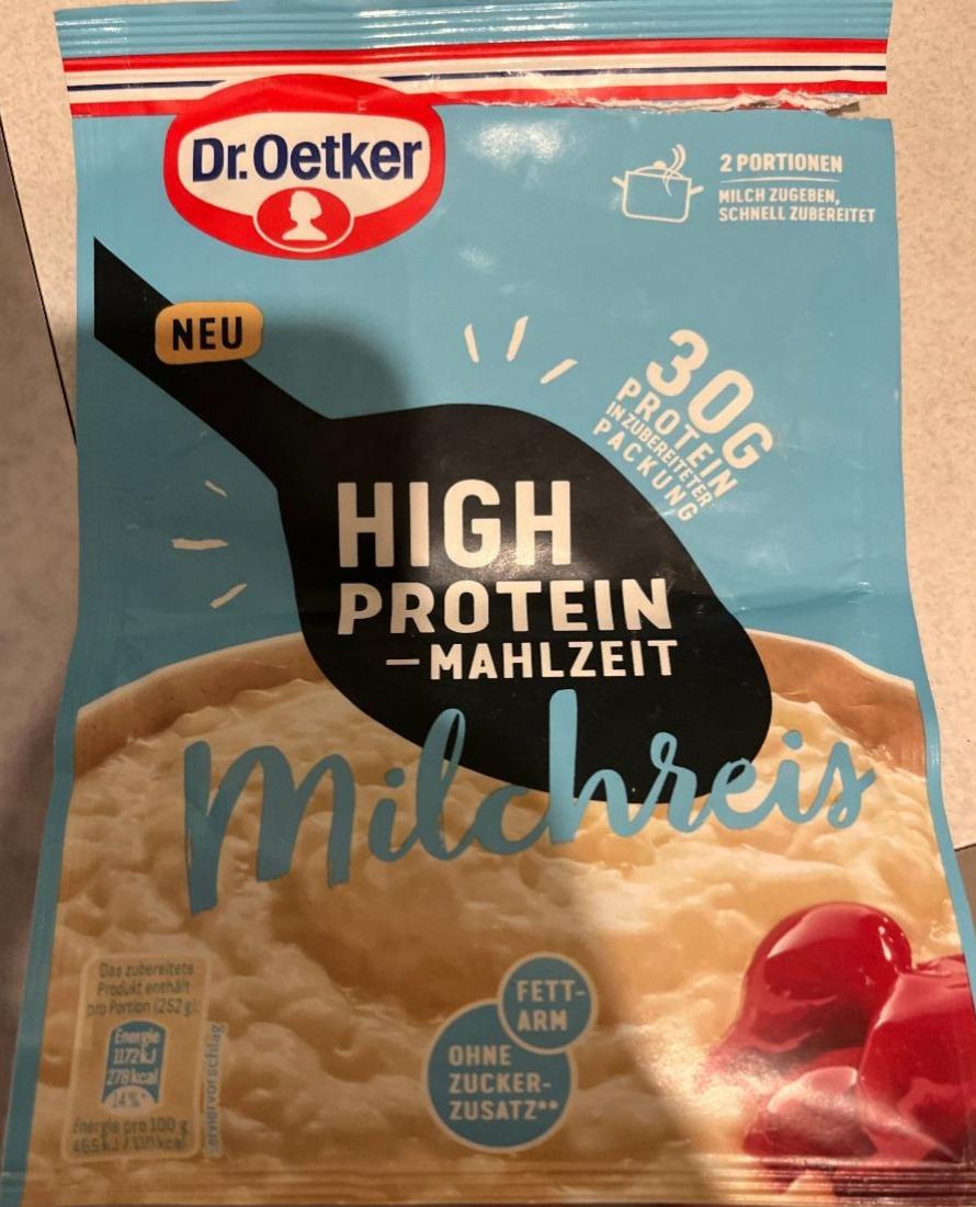 Фото - High Protein Mahlzeit Milchreis Dr. Oetker
