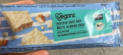 Фото - Протеиновый батончик Protein Choc Bar White Almond Crisp Veganz