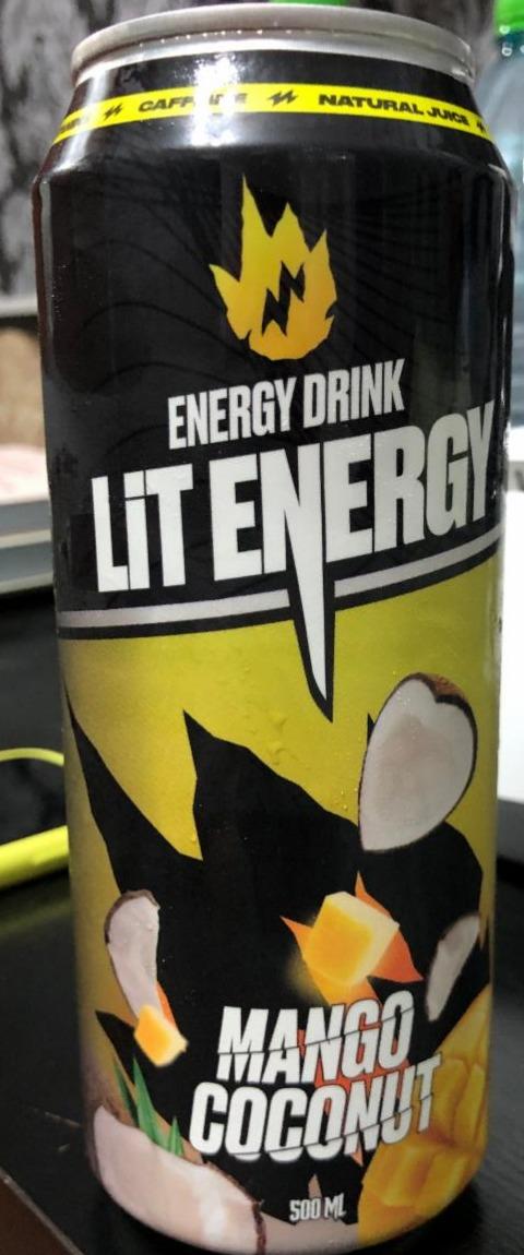 Фото - Напиток энергетический со вкусом манго и кокоса Lit energy