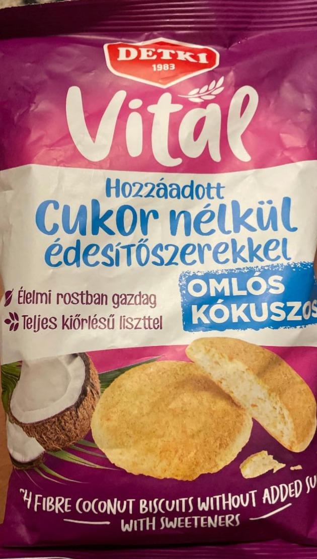 Фото - Печенье бисквитное без сахара со вкусом кокос vital Detki