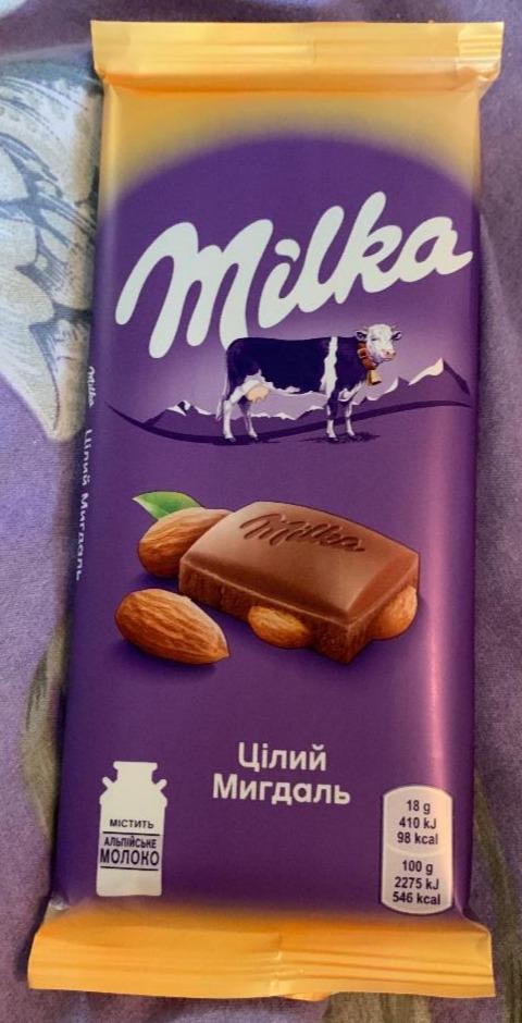 Фото - Шоколад молочный с цельным миндалем Milka
