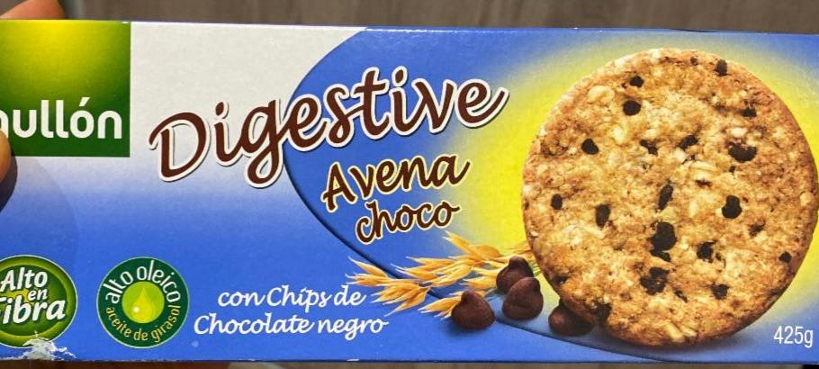 Фото - Печенье овсяное с шоколадной крошкой Digestive Avena Choco Gullón