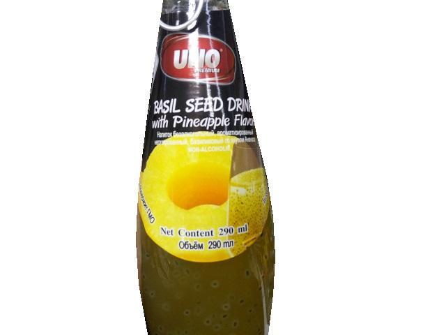 Фото - Напиток UNO Premium Basil Seed Drink базиликовый со вкусом Ананаса