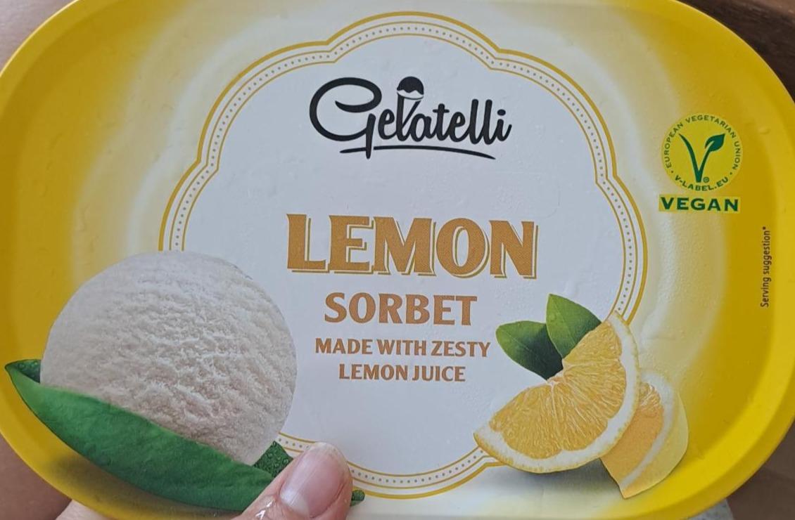 Фото - сорбет лимонный Gelatelli