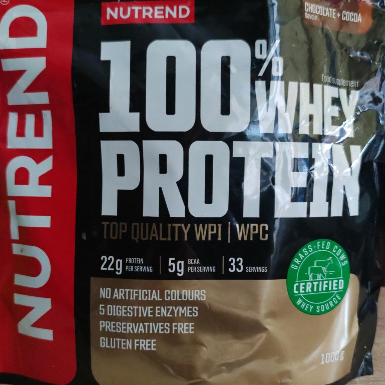 Фото - Сывороточный протеин шоколадный 100% whey protein Nutrend