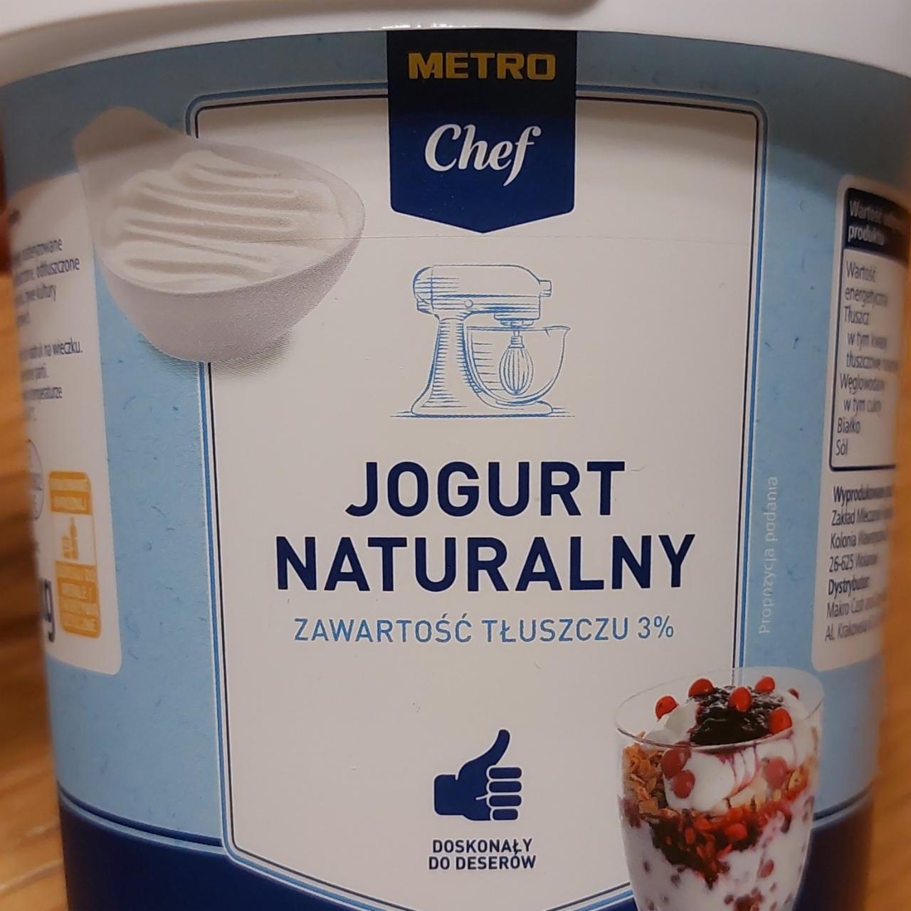 Фото - Yogurt naturalny 3% Metro Chef