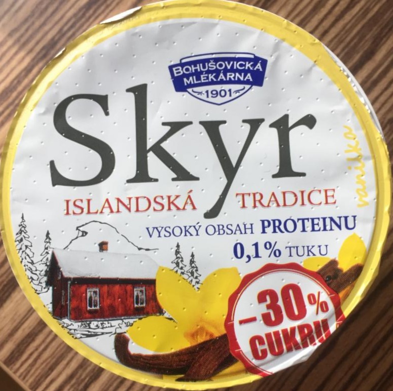 Фото - исландский йогурт ванильный 0.1% Skyr Bohušovická mlékárna