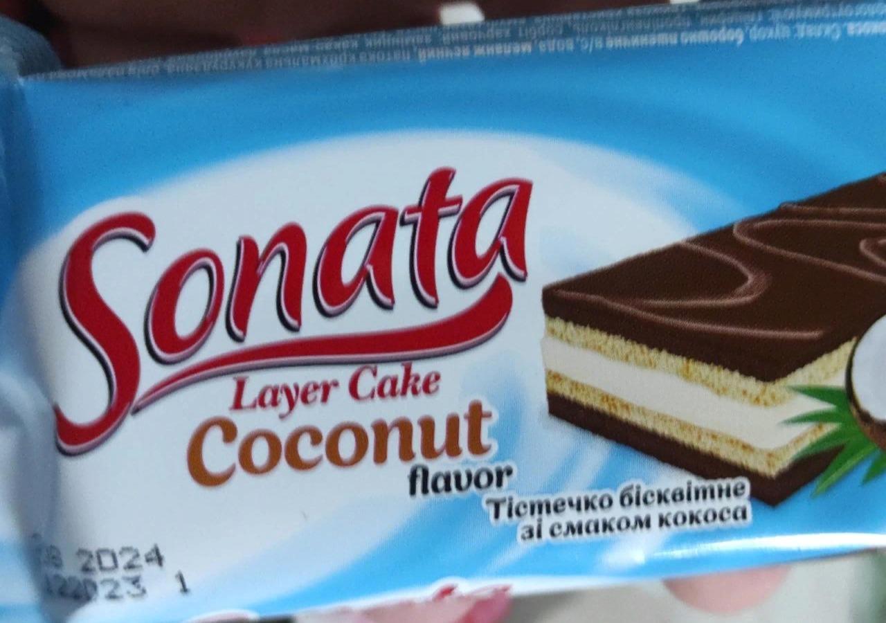 Фото - Пирожное бисквитное со вкусом кокоса Coconut Sonata