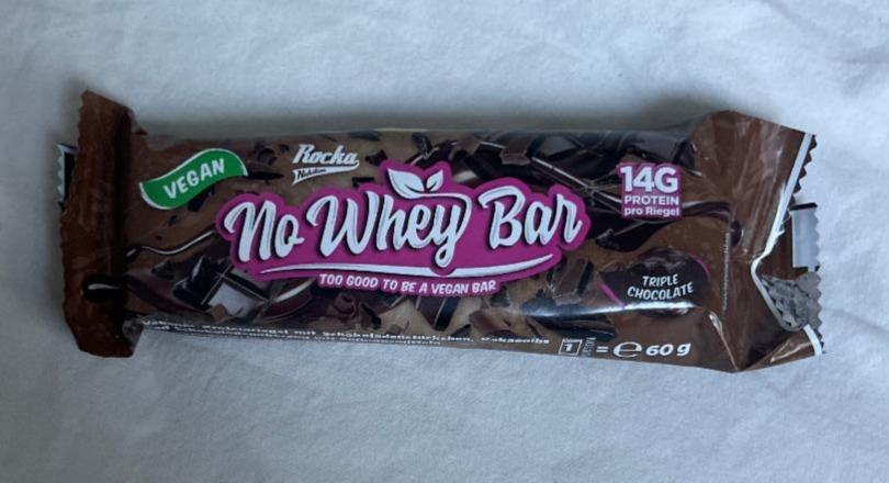 Фото - Батончик шоколадный Triple Chocolate No Whey Bar Vegan Rocka Nutrition