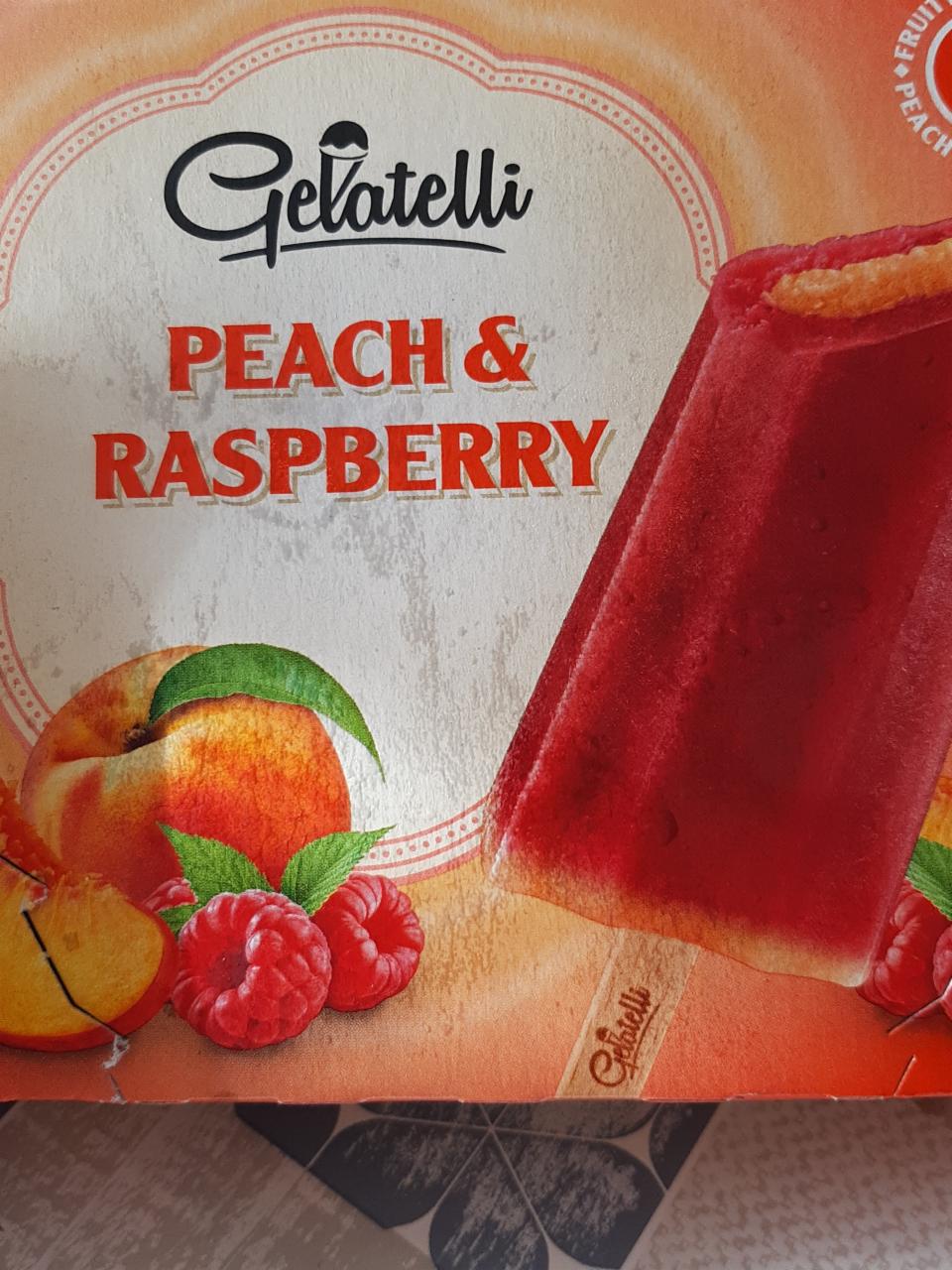 Фото - Мороженое замороженный сок Peach&Raspberry Gelatelli