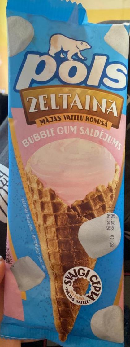 Фото - мороженое со вкусом жвачки с маршмеллоу в сахарном рожке Pols