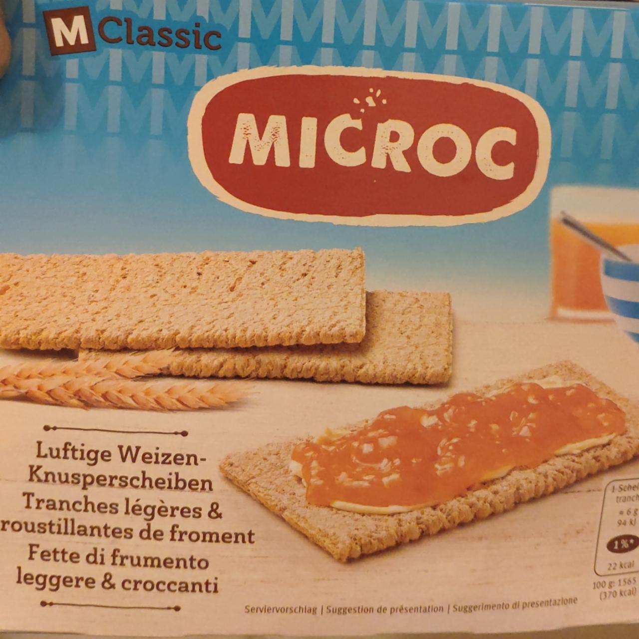 Фото - Хлебцы ломтики пшеничные воздушные M-Classic Migros Microc