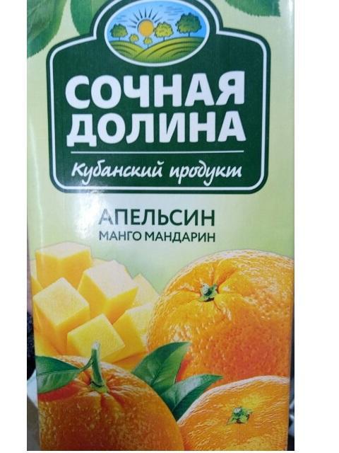 Фото - Напиток 'Сочная долина' Апельсин, манго, мандарин
