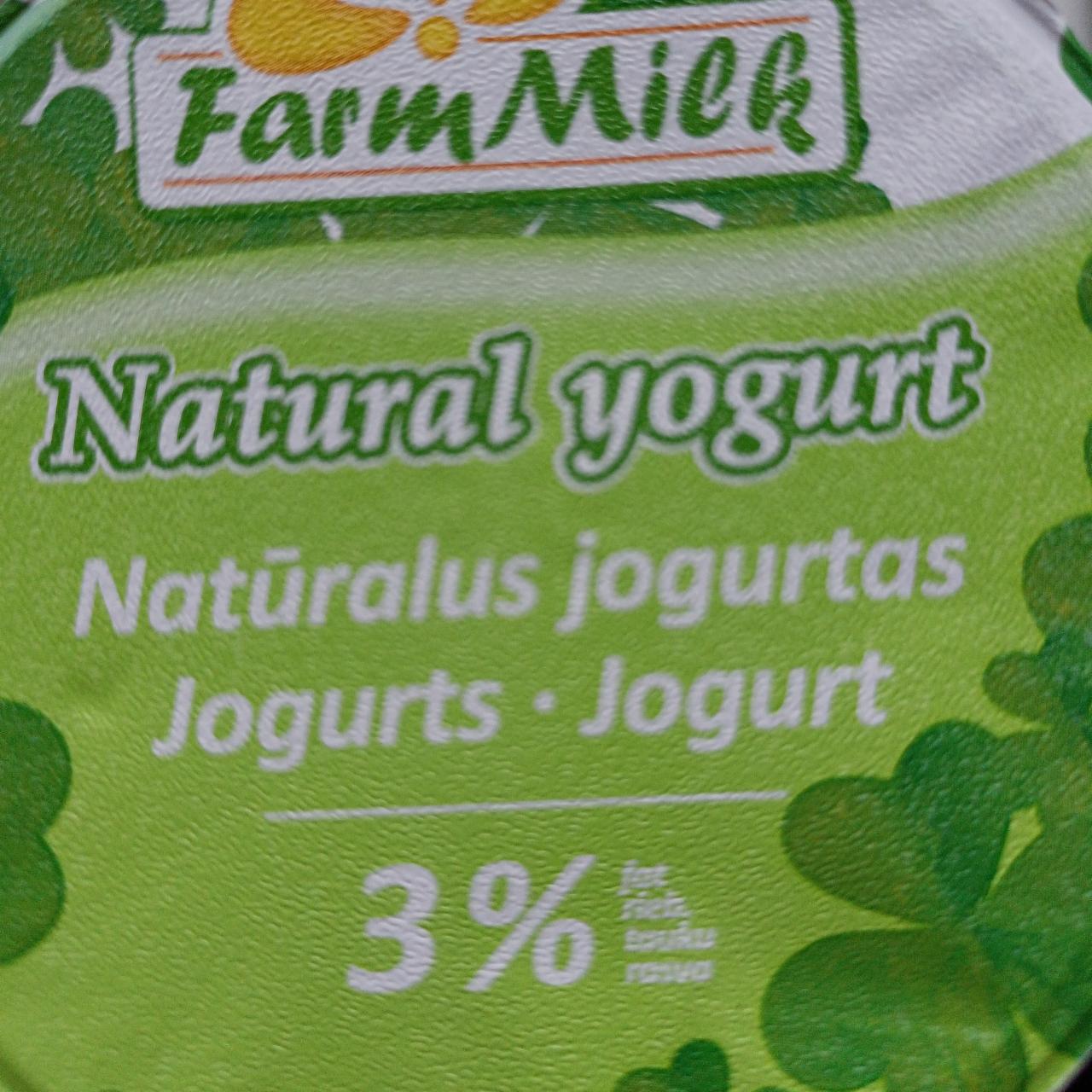 Фото - Natural yogurt 3% Farm Milk