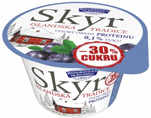 Фото - йогурт исландский скир с черникой Bohušovická mlékárna