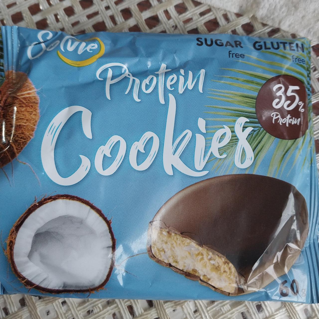 Фото - Протеиновое печенье Protein Cookies кокосовое Solvie