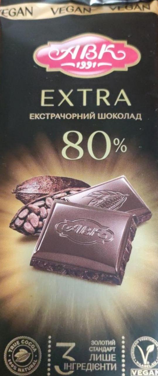 Фото - Шоколад 80% экстра черный АВК