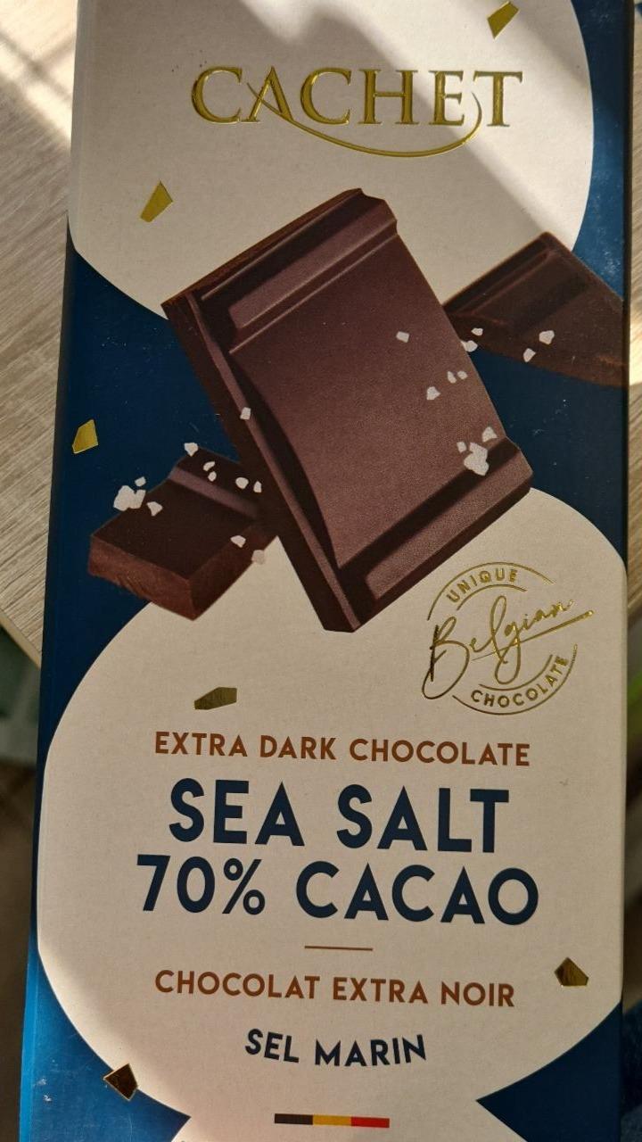 Фото - Шоколад чёрный с морской солью Cachet