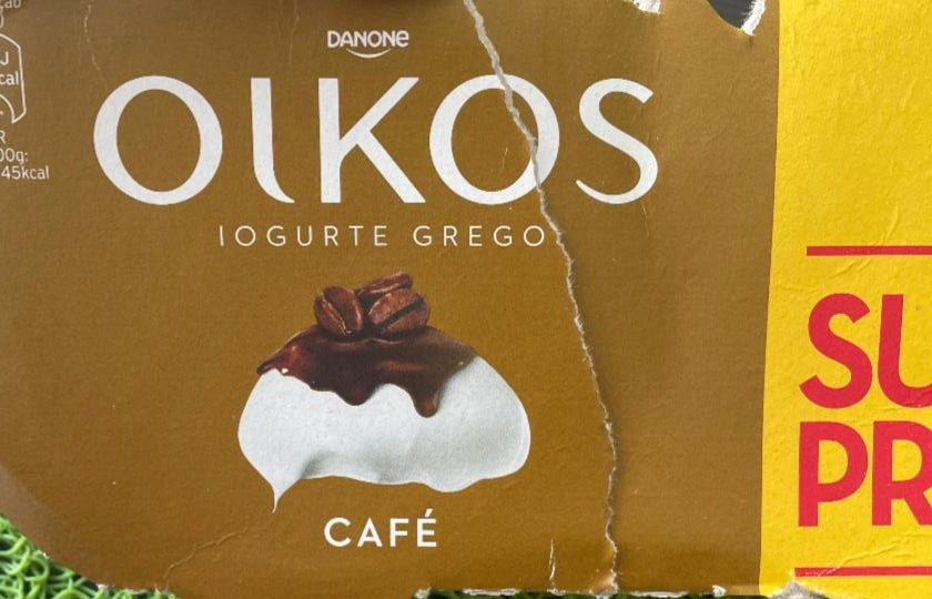 Фото - греческий йогурт с кофе Danone