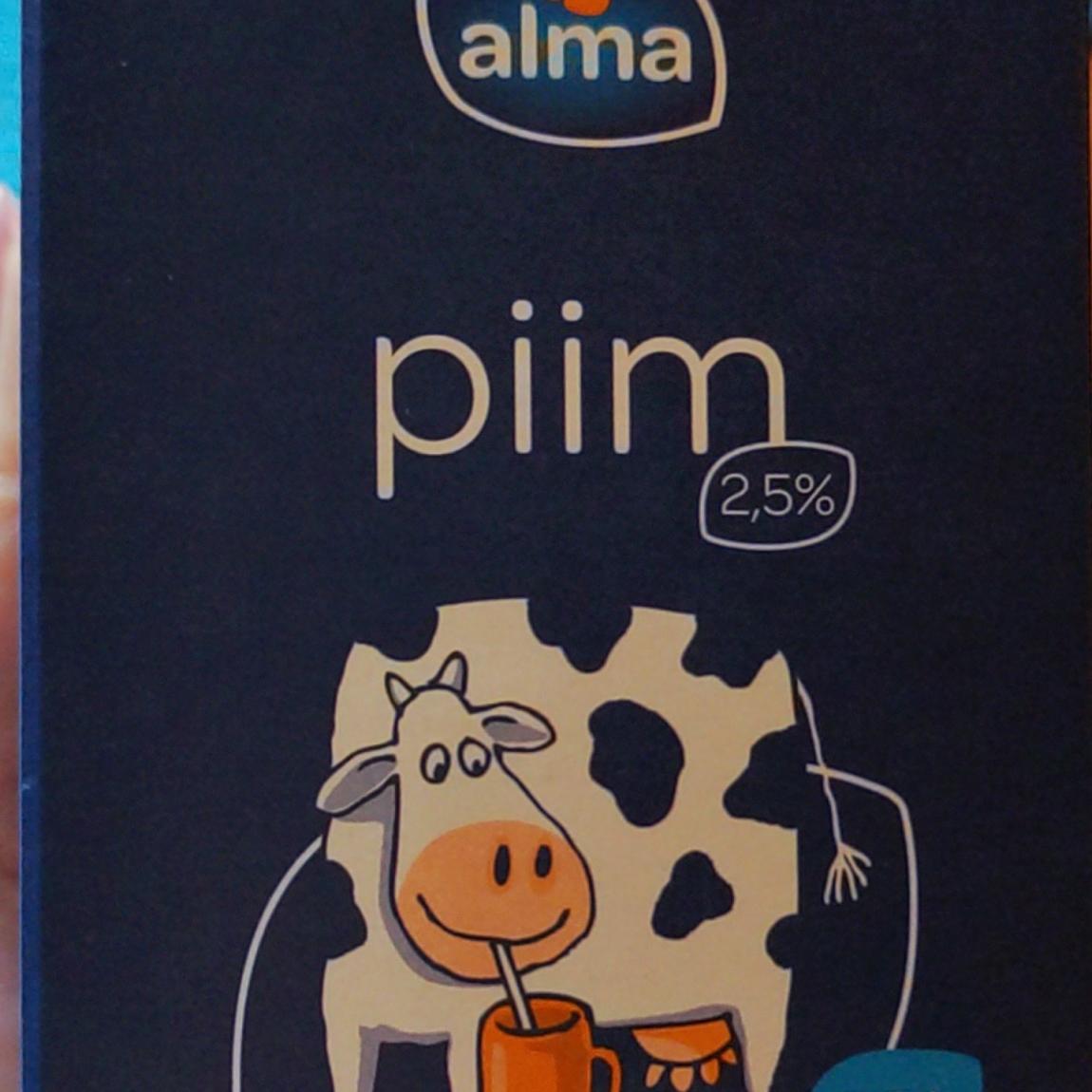 Фото - Молоко piim 2.5% Alma