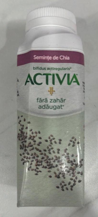 Фото - Йогурт питьевой с семенами чиа без сахара 0.6% Activia