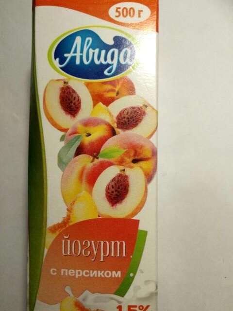 Фото - йогурт 1.5% с персиком Авида