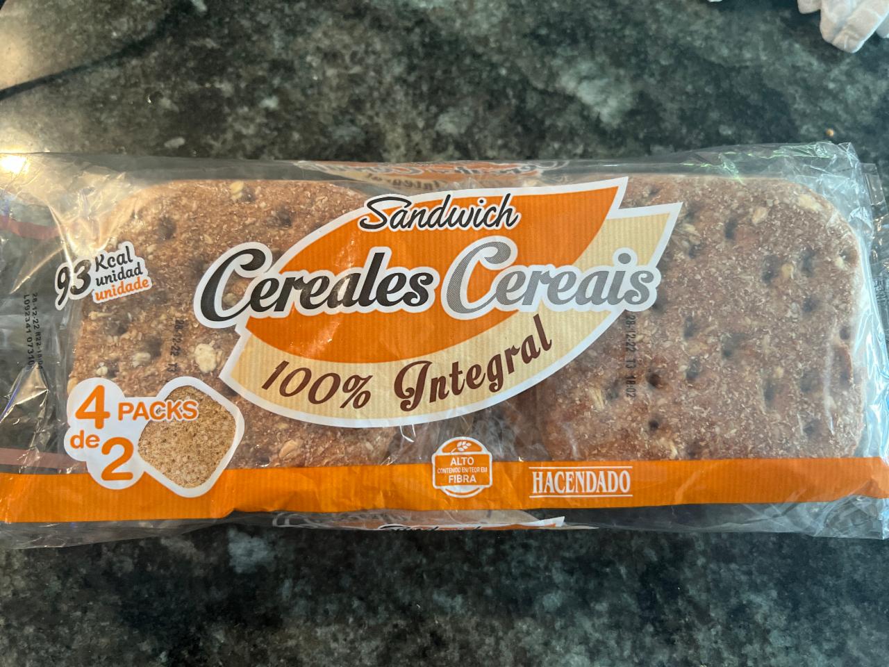 Фото - Сэндвич цельнозерновой Sandwich Cereales Cereais 100% Hacendado