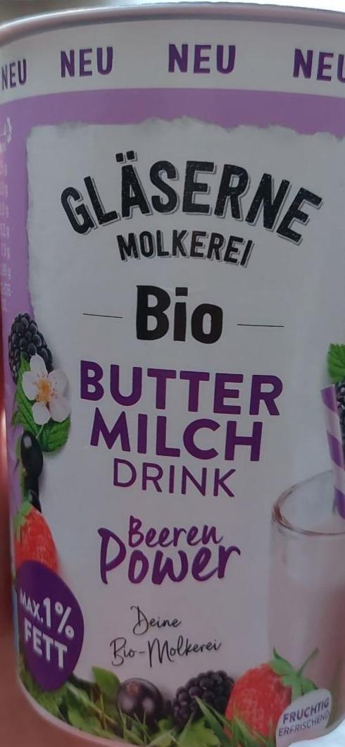Bio Buttermilch Drink Beeren Power Gläserne Molkerei - калорийность ...