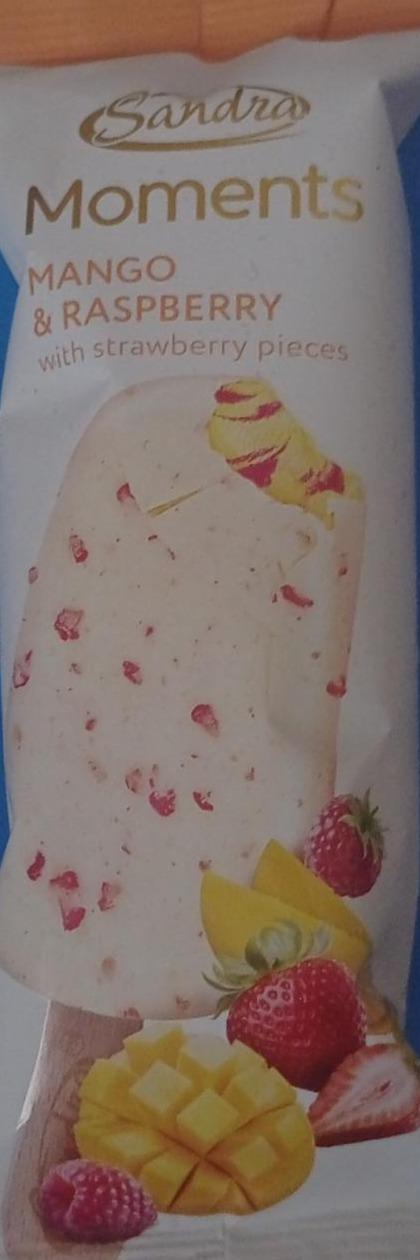 Фото - мороженое манго-клубника в белой глазури с кусочками клубники moments Sandra