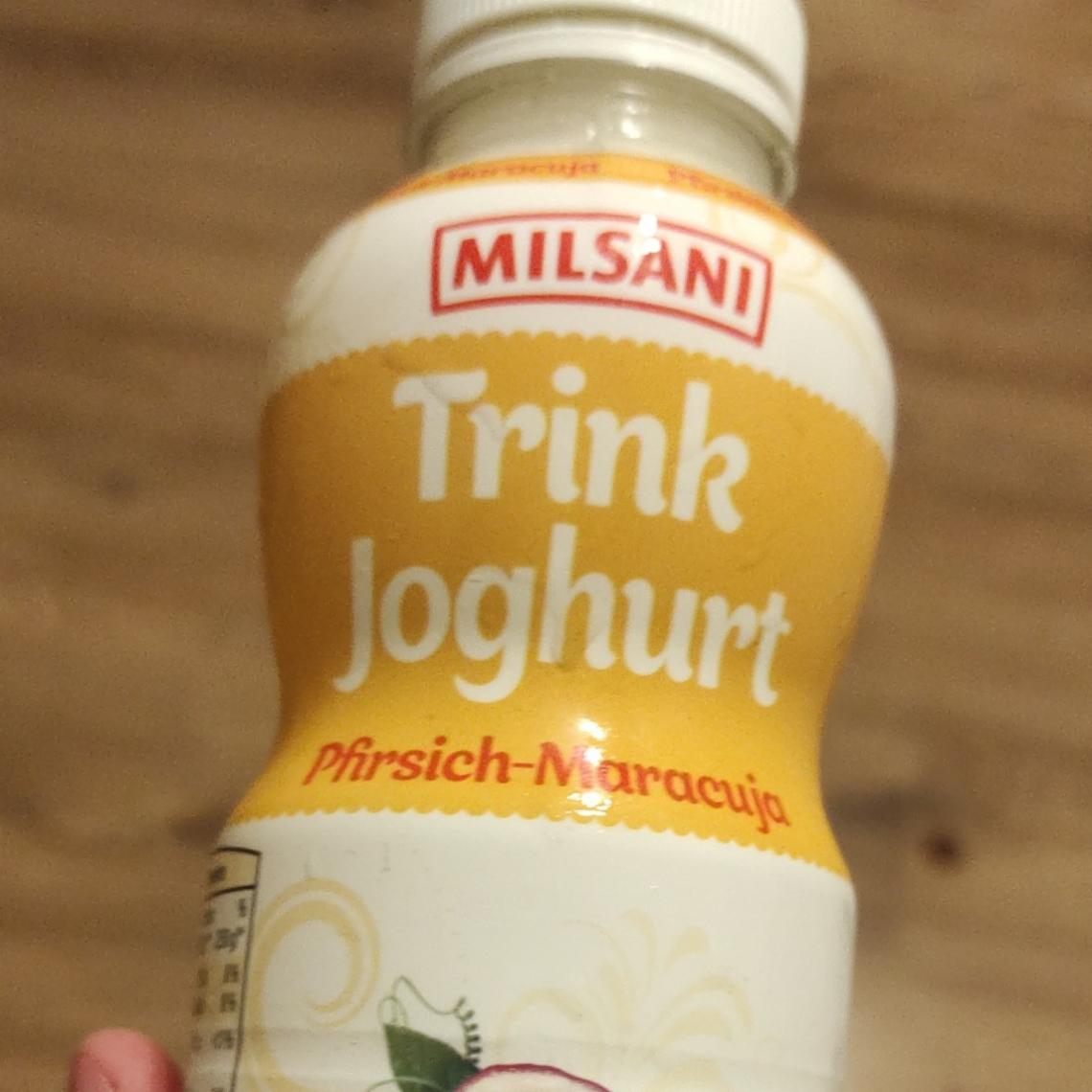 Фото - йогурт питьевой персик-маракуйя Milsani