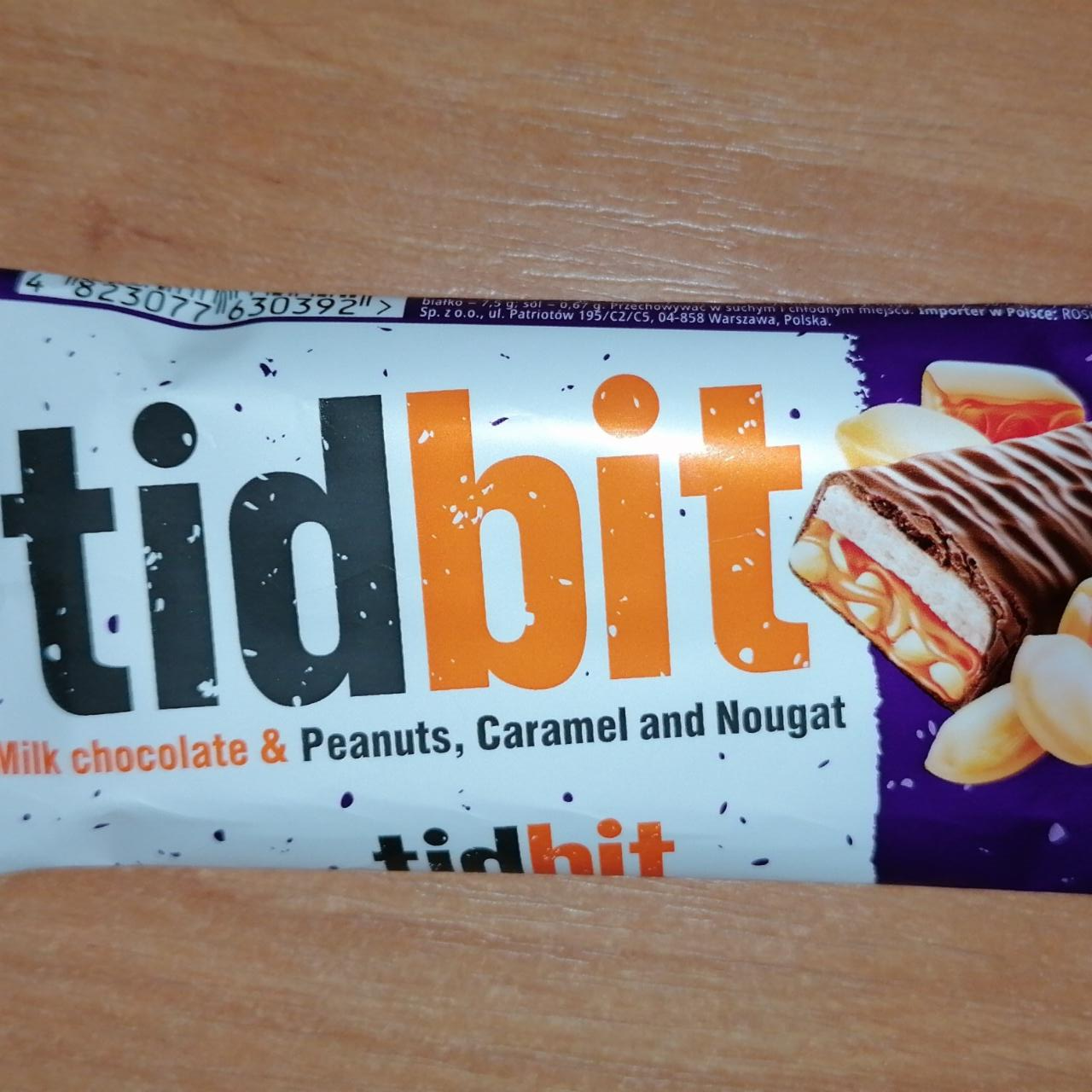 Фото - Milk chocolate, peanuts, caramel, nougat Tidbit Food