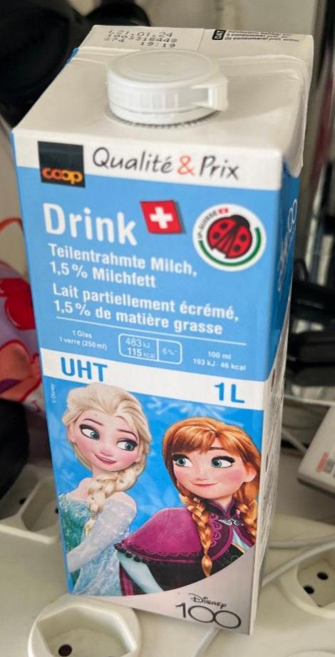 Фото - Молоко Milch 1.5% Qualité&Prix Coop