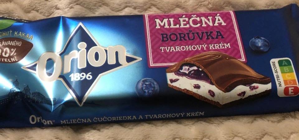 Фото - Шоколад Борувка творог mléčná čokoláda tvaroh a borůvka Orion