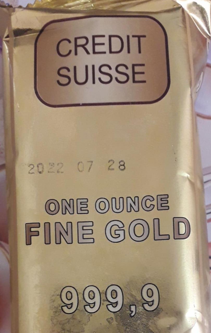 Фото - Мороженое One Ounce 999.9 Fine Gold Credit suisse
