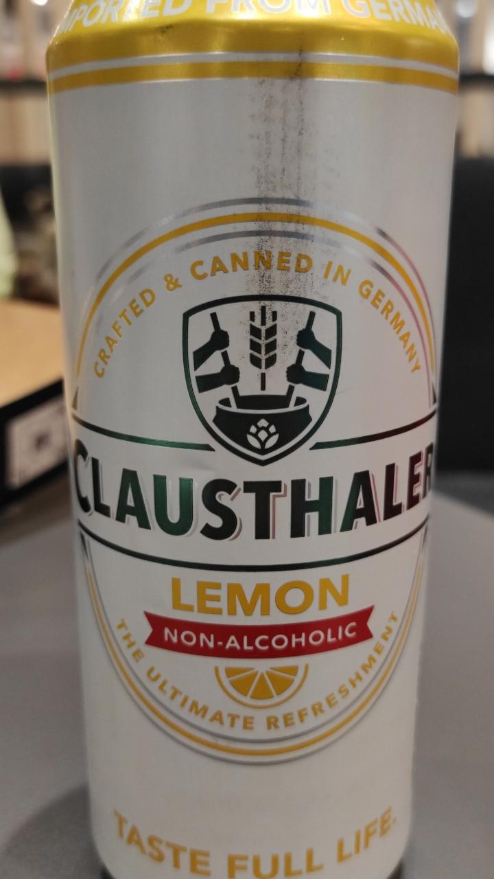 Фото - Пиво безалкогольное Lemon Clausthaler