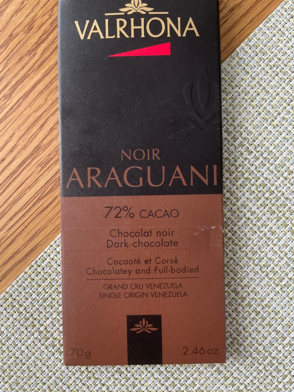 Фото - чёрный шоколад 72% cacao Valrhona