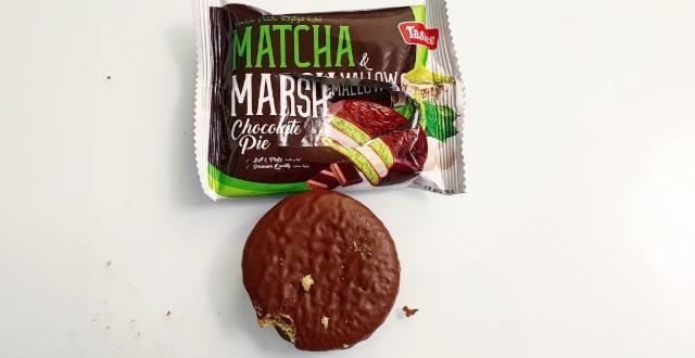 Фото - Пирожное матча с маршмеллоу в шоколаде, Matcha marshmallow Tastee