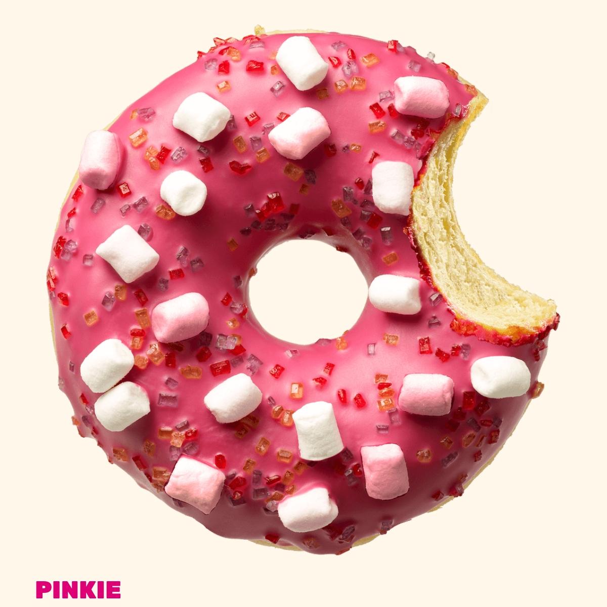 Фото - пончик розовый с клубничным вкусом и маршмеллоу PINKIE La Lorraine