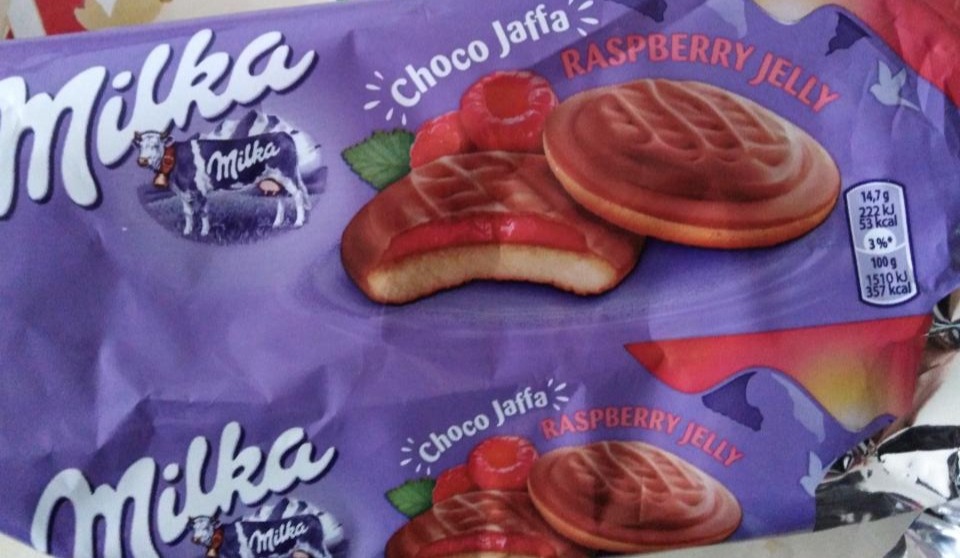 Фото - Choco печенье с малиновым желе Milka