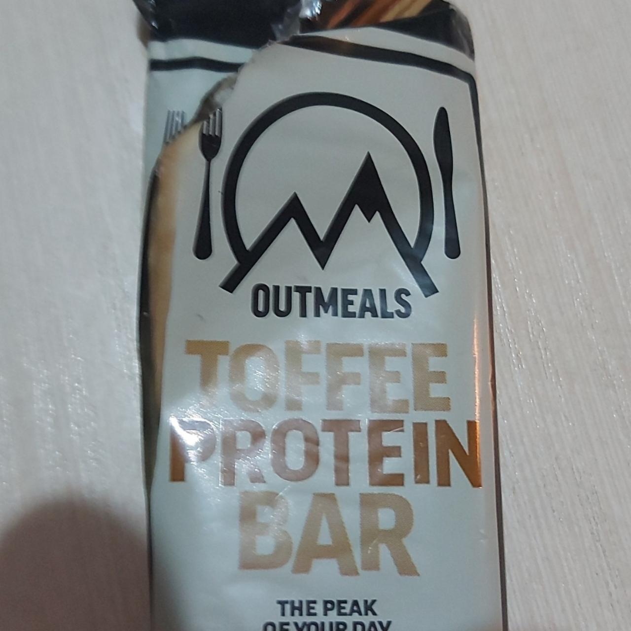 Фото - Батончик протеиновый toffee protein bar Outmeals