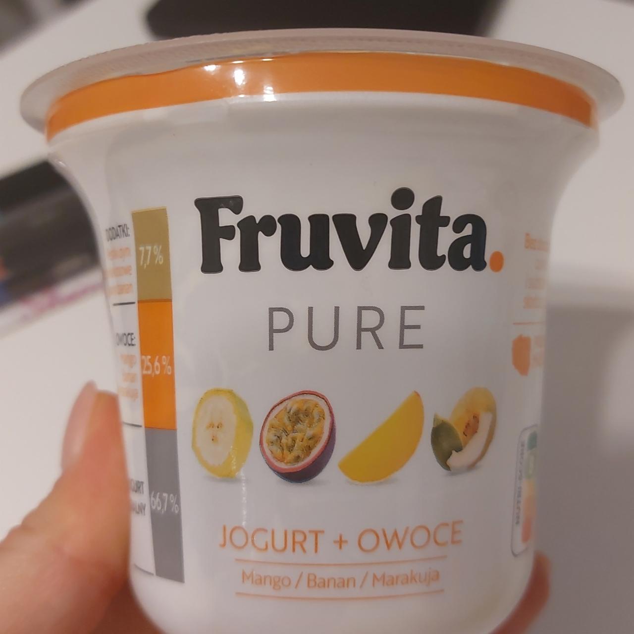 Фото - йогурт с фруктами манго-банан-маракуйя Fruvita